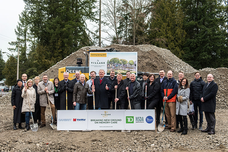 Groundbreaking at The Village, Canada's first 'dementia village' to open in Langley, BC