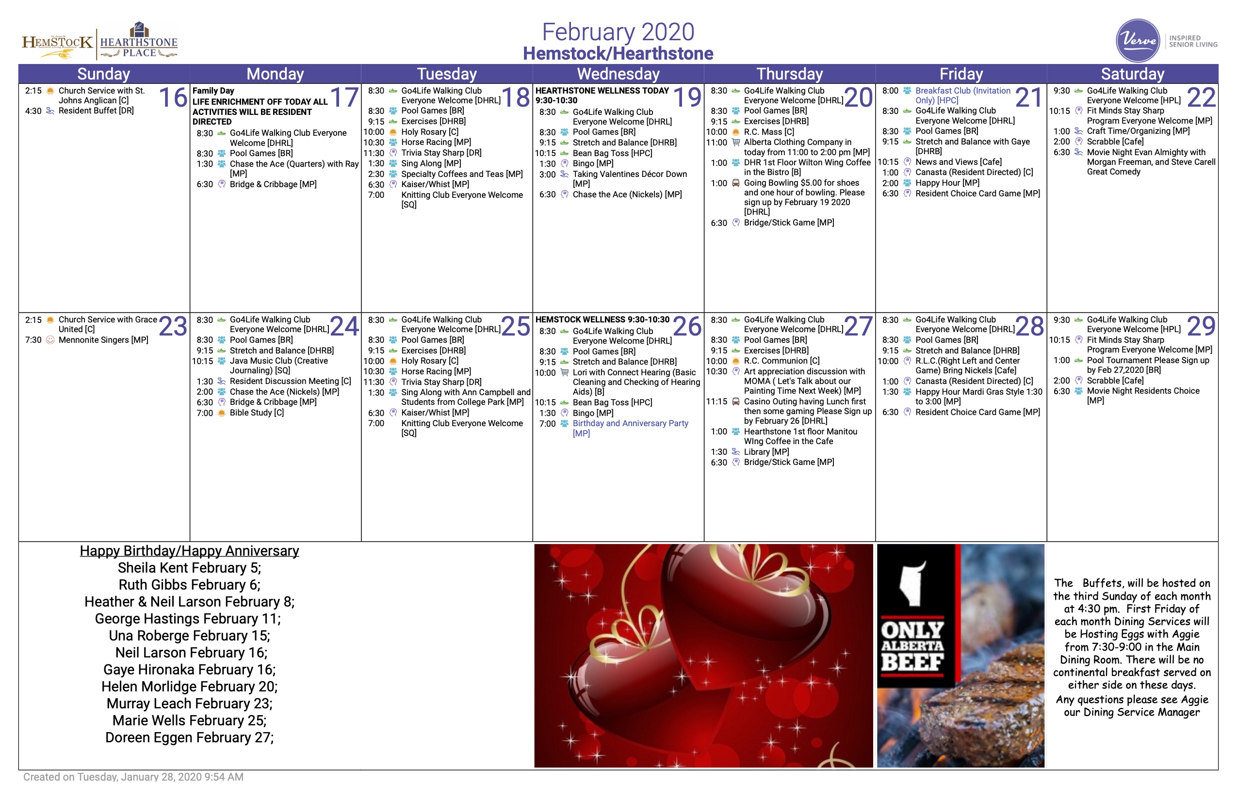 Feb Calendar