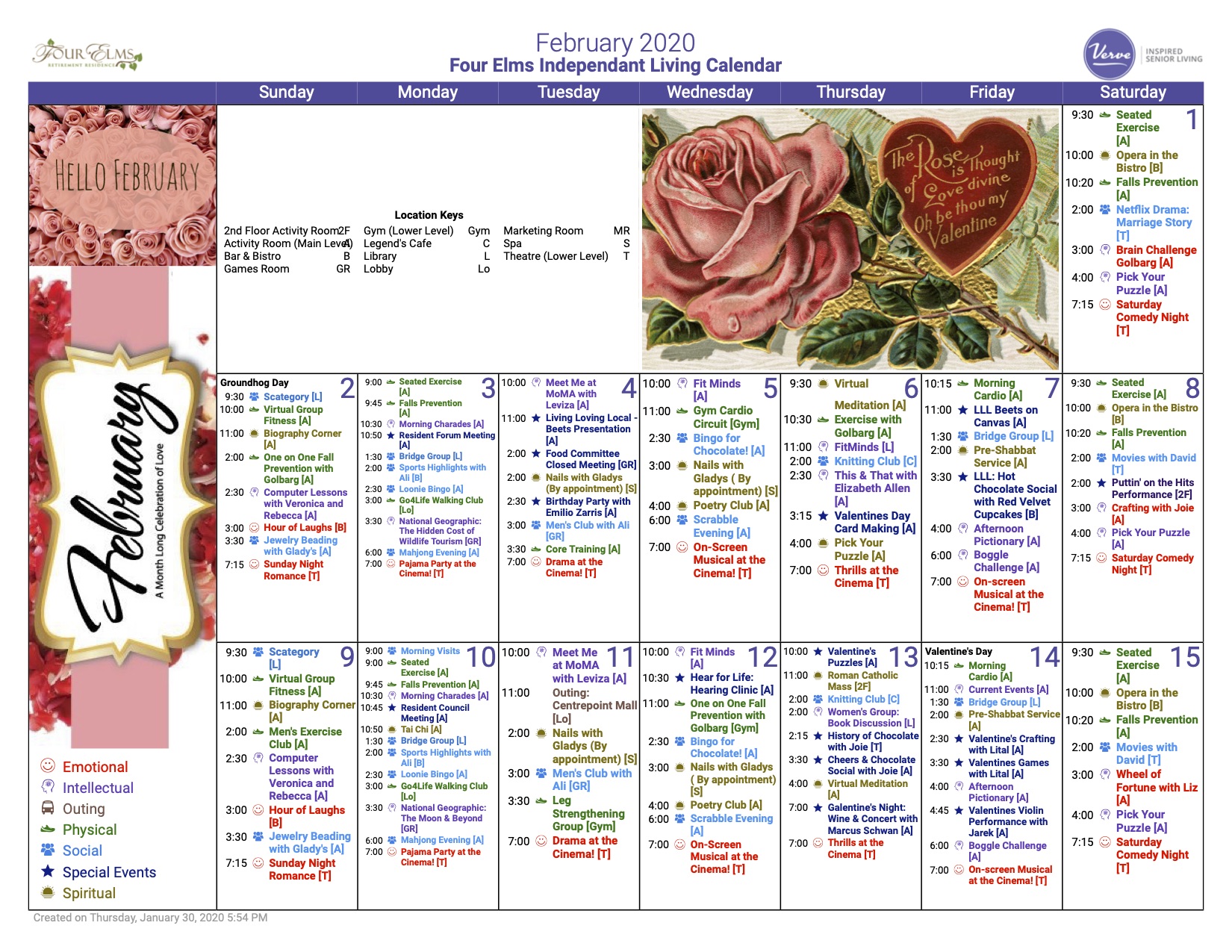 Independent February Calendar