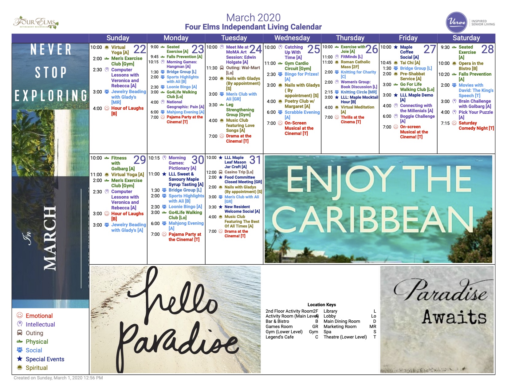 Independant Living Calendar