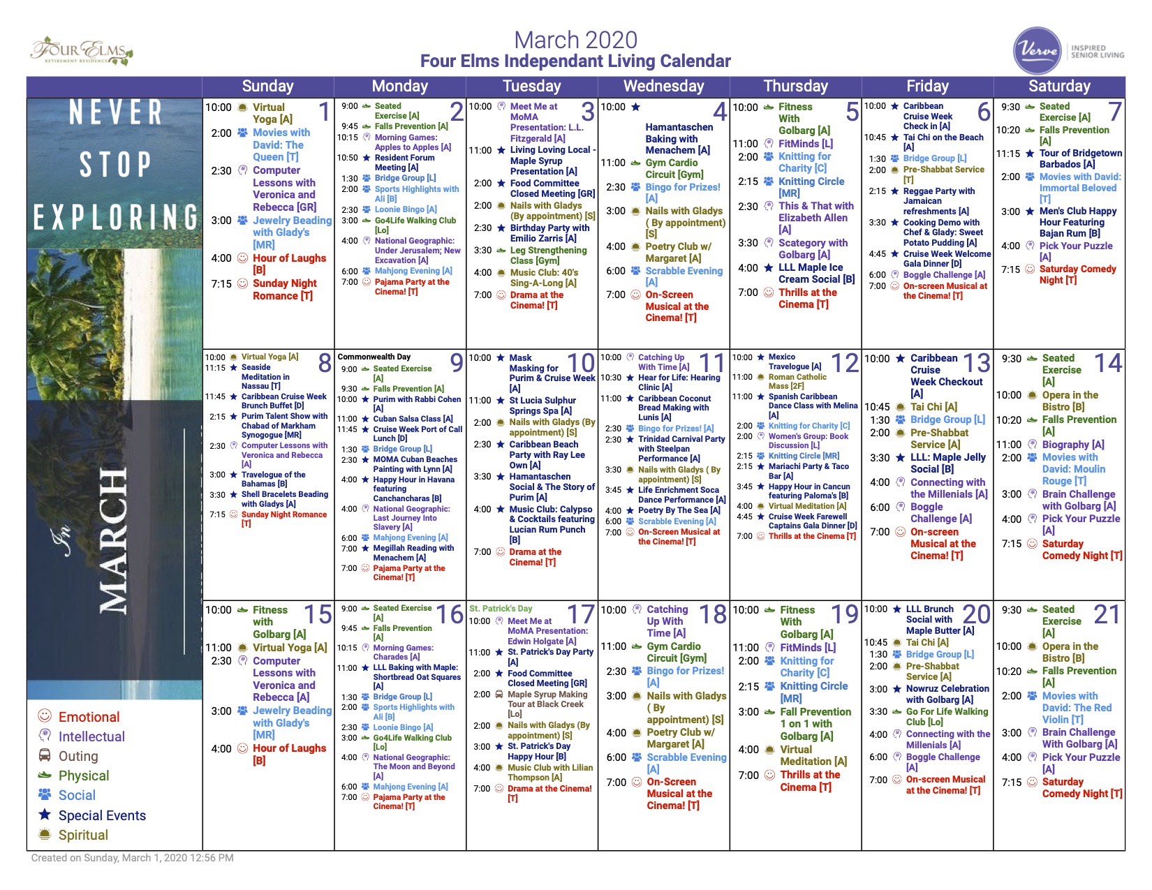 Independant Living Calendar