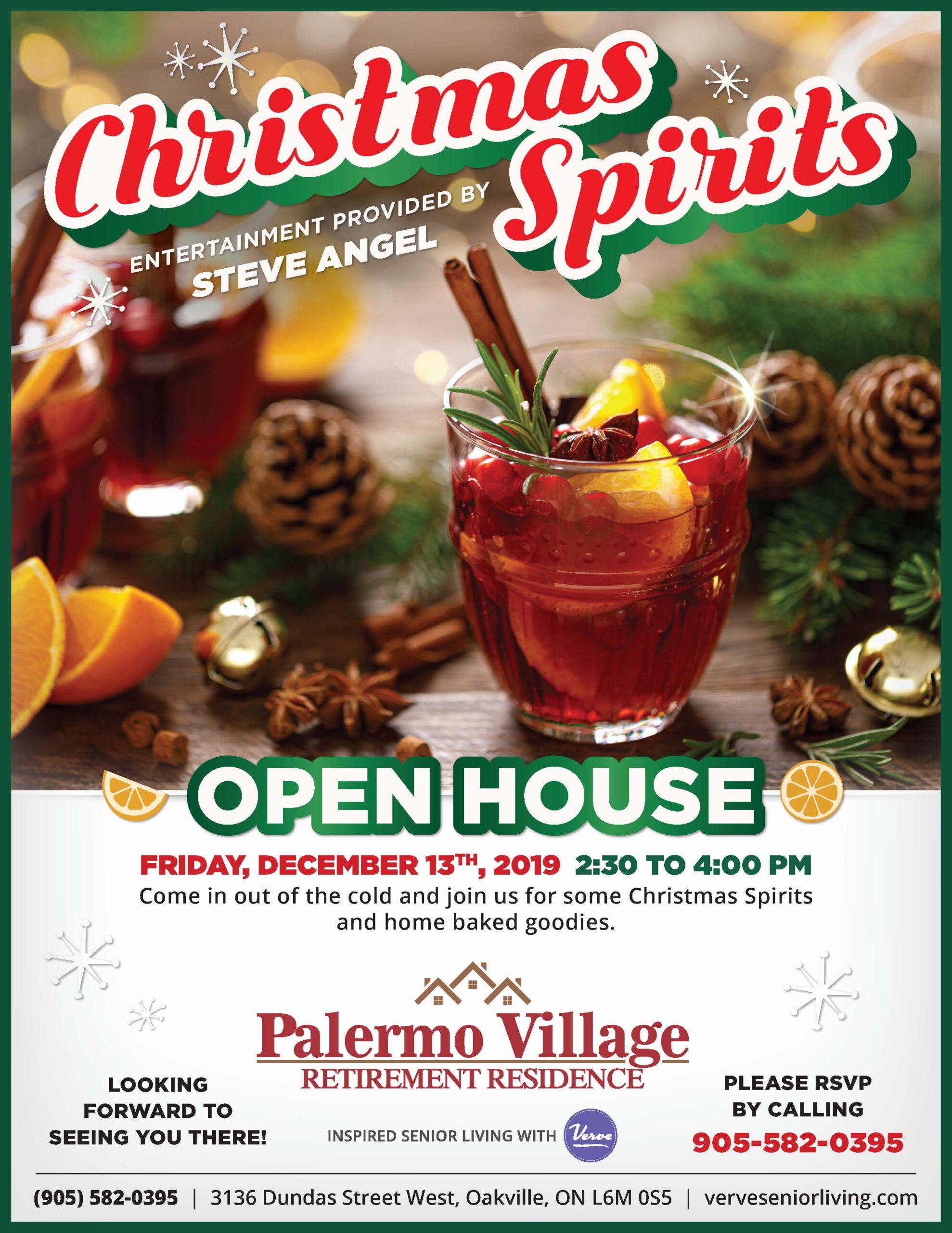 Palermo Village Christmas Spirits Open House, Friday December 13, 2019 from 2:30pm to 4pm