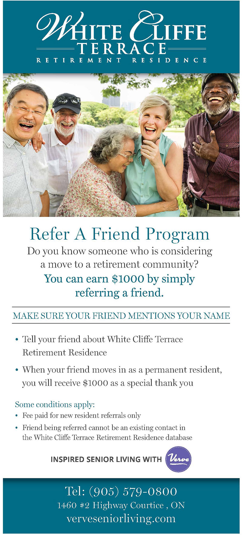 Refer a Friend Program at White Cliffe Terrace