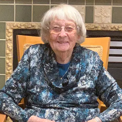 A smiling Verve Senior Living Resident